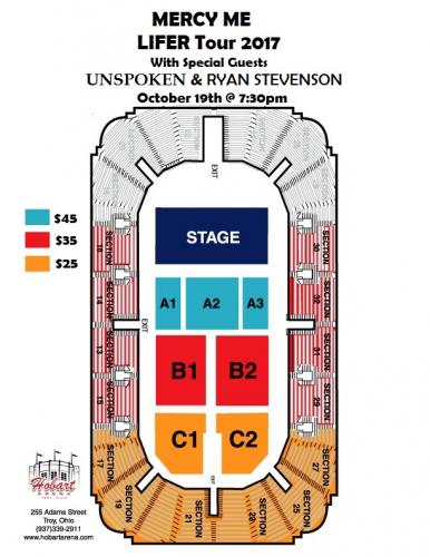 Hobart Arena Seating Chart