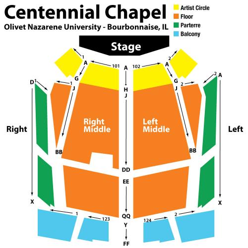 Centennial Chapel Olivet Nazarene Seating Chart