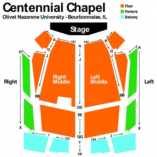 Centennial Chapel Olivet Nazarene Seating Chart