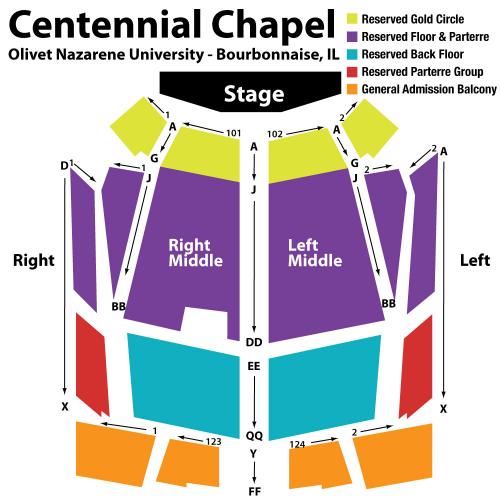 Centennial Chapel Olivet Nazarene Seating Chart