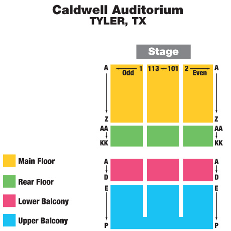 Caldwell Auditorium Tyler Tx Seating Chart