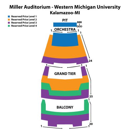 Miller Auditorium Kalamazoo Seating Chart