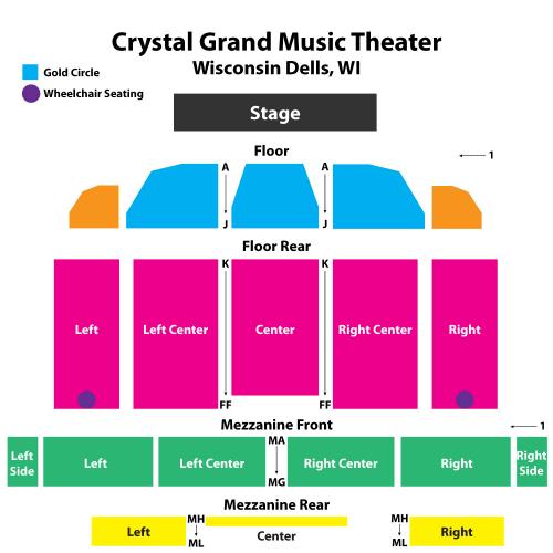 Crystal Grand Theater Wisconsin Dells Seating Chart