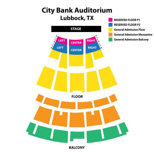 City Bank Auditorium Seating Chart