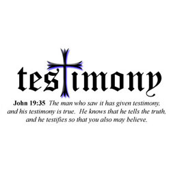 Testimony - John 19:35