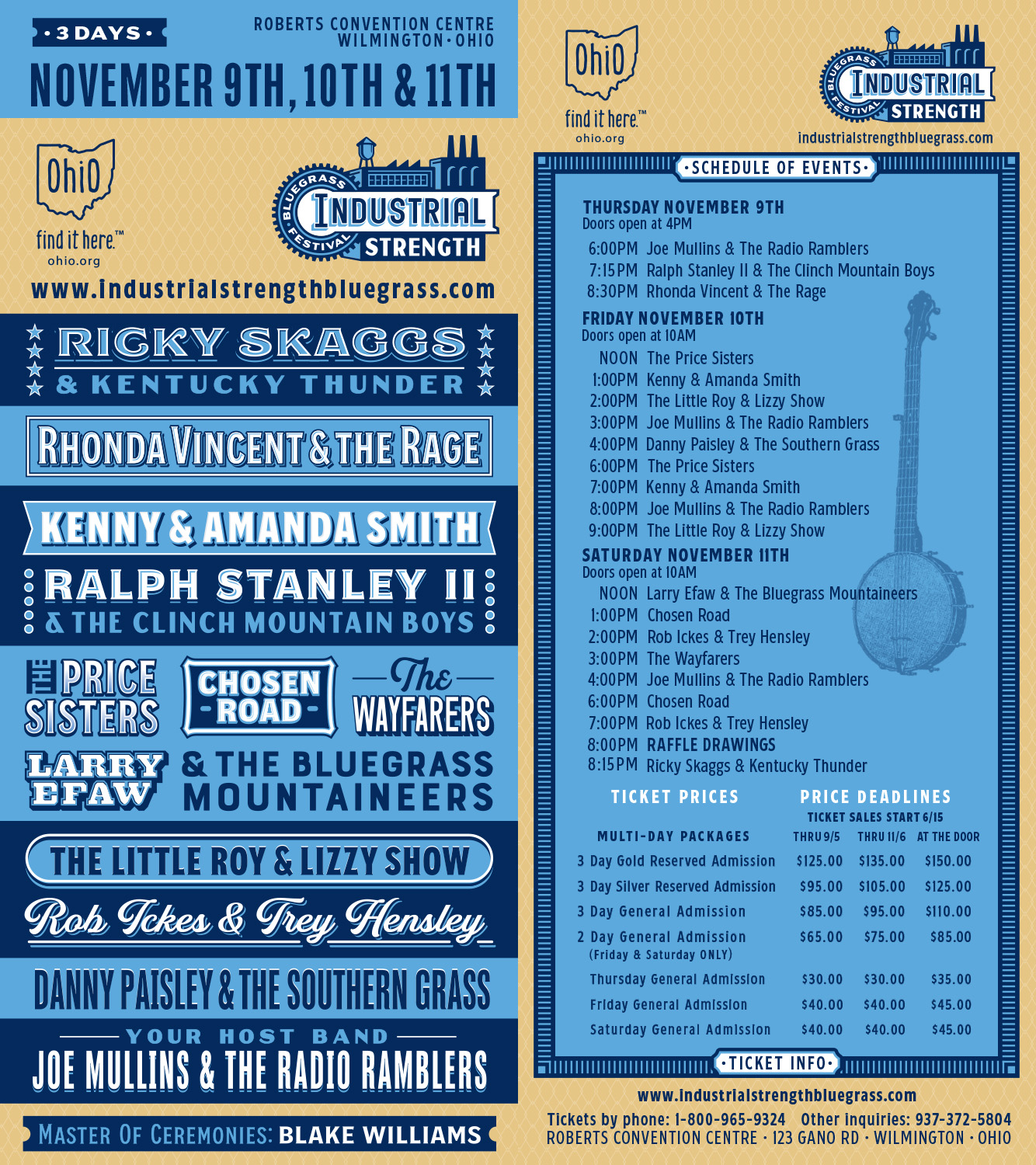 Tickets | Industrial Strength Bluegrass Festival in Wilmington, OH ...