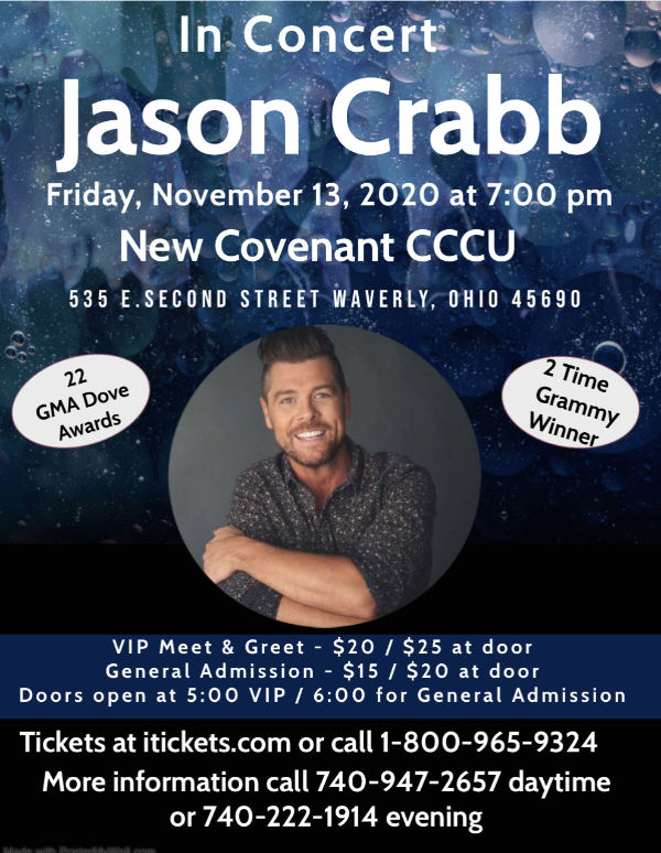 Tickets Jason Crabb in Waverly, OH iTickets