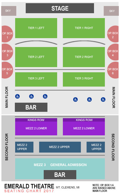 Emerald Theater Mt Clemens Seating Chart