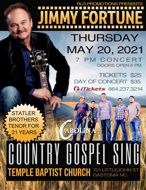 Tickets Jimmy Fortune in Gastonia, NC iTickets
