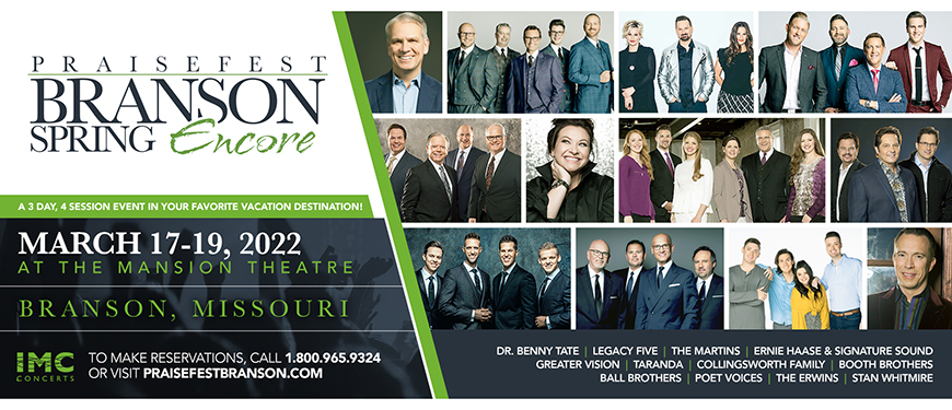 Order For Branson Praisefest 2022 Spring THUR SAT ENCORE EVENT
